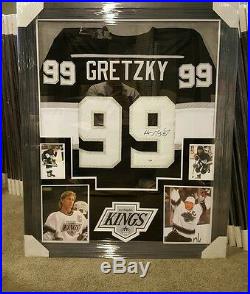 Wayne Gretzky Los Angeles Kings Autographed Jersey Custom Framed Psa Full Letter