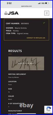 Wayne Gretzky Los Angeles Kings Autographed Jersey With JSA COA LOA