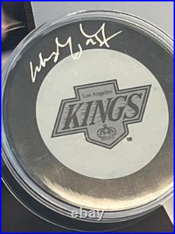 Wayne Gretzky Los Angeles Kings Autographed Puck & Display WithJSA COA
