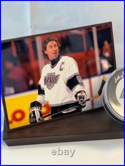 Wayne Gretzky Los Angeles Kings Autographed Puck & Display WithJSA COA Wayne Gretzky Los Angeles Kings Autographed Puck & Display WithJSA COA