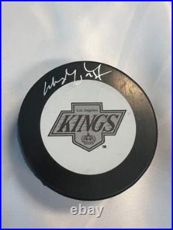 Wayne Gretzky Los Angeles Kings Autographed Puck & Display WithJSA COA