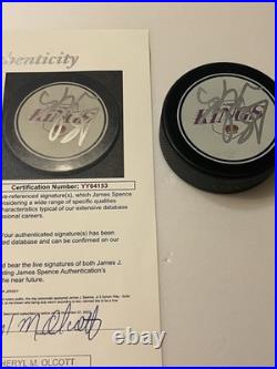 Wayne Gretzky Los Angeles Kings Autographed Puck With JSA LOA And Display