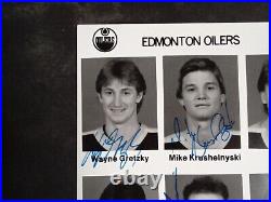 Wayne Gretzky M. Messier G. Anderson J. Kurri K. Lowe P. Coffey Multi Signed