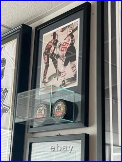 Wayne Gretzky Mario Lemieux Autographed All-Star Game Puck Display WithJSA LOA
