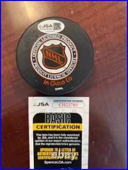 Wayne Gretzky Mario Lemieux Autographed All-Star Game Puck Display WithJSA LOA