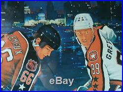 Wayne Gretzky/Mario Lemieux-Autographed-Art-NHL Hockey Oilers/LA Kings/Penguins