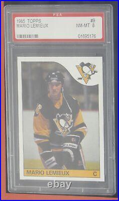 Wayne Gretzky Mario Lemieux Signed Framed 20x28 Poster with 1979-80 1985-86 Topps
