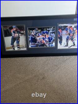 Wayne Gretzky Mark Messier Edmonton Oilers Autographed Framed Photos with JSA COA