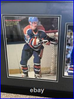 Wayne Gretzky Mark Messier Edmonton Oilers Autographed Framed Photos with JSA COA