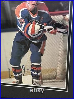 Wayne Gretzky Mark Messier Edmonton Oilers Autographed Framed Photos with JSA COA