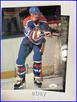 Wayne Gretzky Mark Messier Edmonton Oilers Autographed Framed Photos with JSA COA