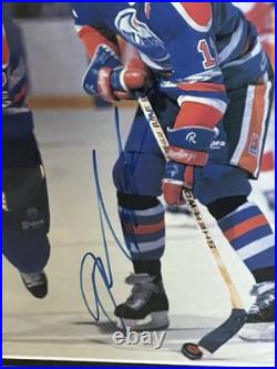 Wayne Gretzky Mark Messier Edmonton Oilers Autographed Framed Photos with JSA COA