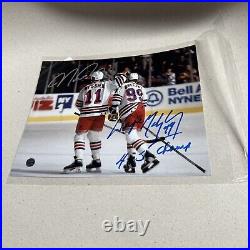 Wayne Gretzky Mark Messier Signed Auto 8x10 Color Photo with COA Edmonton Oilers