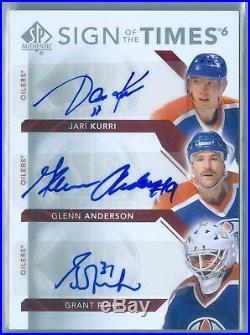 Wayne Gretzky / Messier / Coffey 2017-18 Sp Authentic Sott 6 Auto Autograph Sp/6