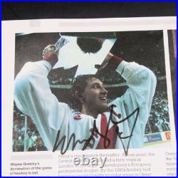 Wayne Gretzky/Michel Goulet Signed Page Autograph JSA COA ZJ23229