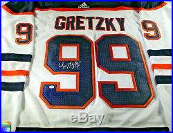 Wayne Gretzky / NHL Hall Of Fame / Autographed Edmonton Oilers Pro Style Jersey