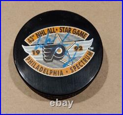 Wayne Gretzky NHL Hockey Signed Autographed 1992 All Star Philly Logo Puck