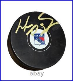 Wayne Gretzky NHL Hockey Signed Autographed New York Rangers Logo Puck