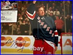 Wayne Gretzky NY Rangers Autographed Signed 8x10 Photo Certified JSA COA Last Gm