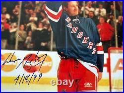 Wayne Gretzky NY Rangers Autographed Signed 8x10 Photo JSA COA Last Gm Inscribe