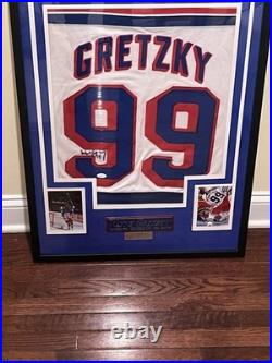 Wayne Gretzky New York Rangers Autographed Framed Jersey With JSA LOA
