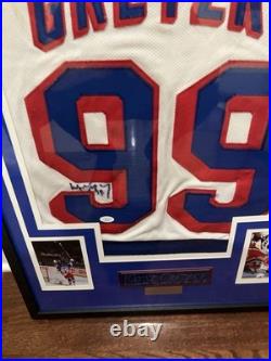 Wayne Gretzky New York Rangers Autographed Framed Jersey With JSA LOA
