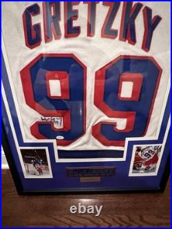 Wayne Gretzky New York Rangers Autographed Framed Jersey With JSA LOA