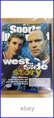 Wayne Gretzky New York Rangers Autographed Sports Illustrated withPSA COA