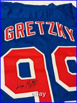 Wayne Gretzky New York Rangers Signed Hockey Jersey COA Wayne Gretzky New York Rangers Signed Hockey Jersey COA