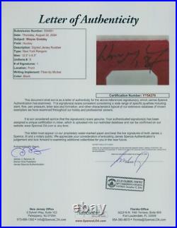 Wayne Gretzky New York Rangers Signed Jersey Number Patch JSA Authenticated