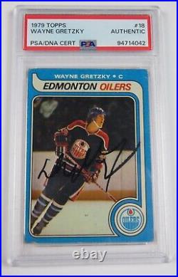 Wayne Gretzky OILERS HOF Signed Autograph Auto 1979 Topps Rookie Card # 18 PSA