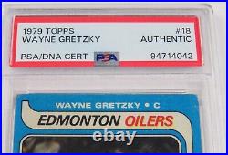 Wayne Gretzky OILERS HOF Signed Autograph Auto 1979 Topps Rookie Card # 18 PSA