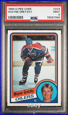 Wayne Gretzky OPC 1984 Hockey Card #243 PSA 9 Mint O-Pee-Chee Edmonton Oilers