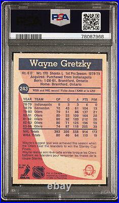 Wayne Gretzky OPC 1984 Hockey Card #243 PSA 9 Mint O-Pee-Chee Edmonton Oilers