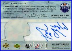 Wayne Gretzky Oilers 2007-08 UD Ice Glacial Graphs Auto #GG-WG