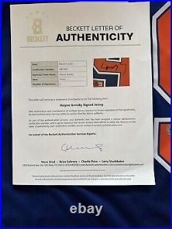 Wayne Gretzky Oilers Signed Autographed Hockey Jersey-bas Coa Beckett Loa
