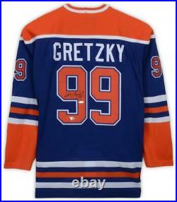 Wayne Gretzky Oilers Signed Blue Hero's of Hockey CCM Jersey Upper Deck