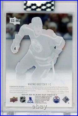 Wayne Gretzky Oilers UD Clear Cut 2019-20 Autographed Card #CC-WG SSP
