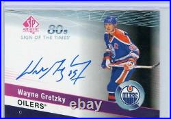 Wayne Gretzky Oilers UD SP Authentic 2018-19 Sign of the Times 80s Autographe