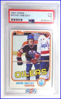 Wayne Gretzky PSA 7 Near Mint 1981 Topps #16 card Edmonton Oilers HOF