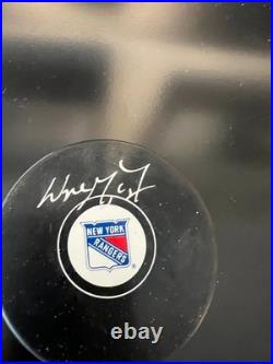 Wayne Gretzky Rangers Alex Ovechkin Capitals Autographed Framed Pucks WithFanatics