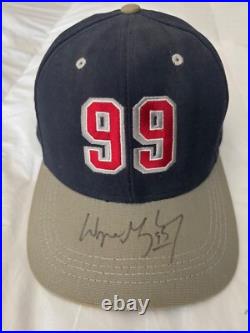 Wayne Gretzky Rangers Retirement Hat Autographed! Only one on eBay! 4/18/99
