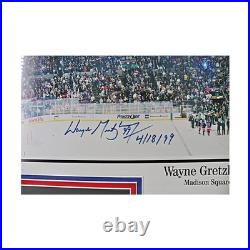 Wayne Gretzky Rangers Signed Inscribed Panoramic 14x36 LE #36/99 Gretzky COA