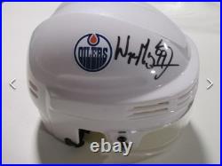 Wayne Gretzky Rangers Signed oilers Hockey Mini Helmet With COA Wayne Gretzky Rangers Signed oilers Hockey Mini Helmet With COA
