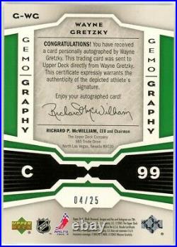 Wayne Gretzky Rangers UD Black Diamond 2005-06 Autographed Green GemoGraphy C