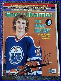 Wayne Gretzky SIGNED 1st Cover 1981 Sports Illustrated Magazine NO LABEL JSA COA