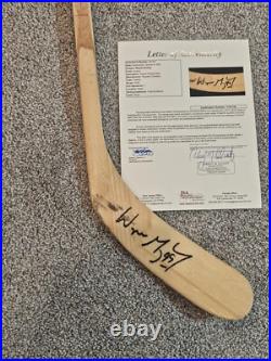 Wayne Gretzky SIGNED Hespler Game Model Stick JSA With The Gripper