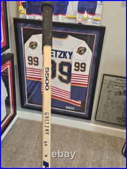 Wayne Gretzky SIGNED Hespler Game Model Stick JSA With The Gripper