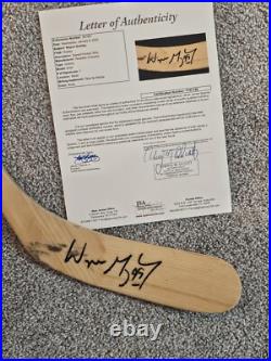 Wayne Gretzky SIGNED Hespler Game Model Stick JSA With The Gripper