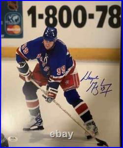 Wayne Gretzky Signed 11x14 Photo Pic Auto Psa Coa Letter Rangers